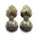 Pair of Royal Highland Fusiliers Anodised (Staybrite) Collar Badges