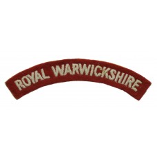 Royal Warwickshire Regiment (ROYAL WARWICKSHIRE) Cloth Shoulder Title