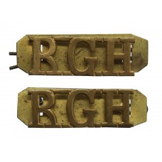 Pair of Royal Gloucestershire Hussars ( R.G.H.) Shoulder Titles