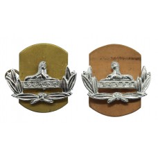 Pair of Gloucestershire Regiment Anodised (Staybrite) Collar Badges