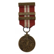 Irish 1939-46 Emergency Service Medal (Na Forsai Cosanta) with 2 Extra Service Clasps