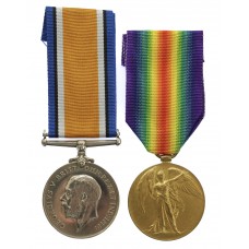 WW1 British War & Victory Medal Pair - Pte. F.M. Newell, 1st/4th (Hallamshire) Bn. York & Lancaster Regiment - K.I.A., 13/10/18