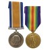 WW1 British War & Victory Medal Pair - Pte. F.M. Newell, 1st/4th (Hallamshire) Bn. York & Lancaster Regiment - K.I.A., 13/10/18