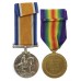 WW1 British War & Victory Medal Pair - Pte. F.M. Newell, 1st/4th (Hallamshire) Bn. York & Lancaster Regiment - K.I.A., 13/10/18