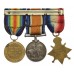 WW1 1914-15 Star Medal Trio and Silver War Badge - Pte. E. Pearse, Middlesex Regiment - Twice Wounded 