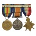 WW1 1914-15 Star Medal Trio and Silver War Badge - Pte. E. Pearse, Middlesex Regiment - Twice Wounded 