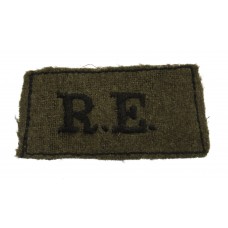 Royal Engineers (R.E.) WW2 Cloth Slip On Shoulder Title