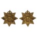Pair of East Surrey Regiment Collar Badges - King's Crown