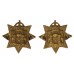 Pair of East Surrey Regiment Collar Badges - King's Crown