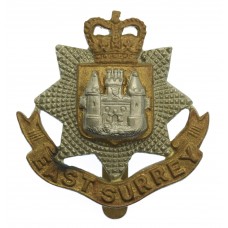 East Surrey Regiment Cap Badge - Queen's Crown