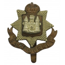 East Surrey Regiment Cap Badge - King's Crown
