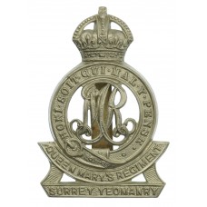 Surrey Yeomanry (Queen Mary's Regiment) Cap Badge - King's Crown