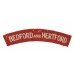 Bedfordshire & Hertfordshire Regiment (BEDFORD AND HERTFORD) Cloth Shoulder Title