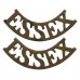 Pair of Essex Regiment (ESSEX) Shoulder Titles