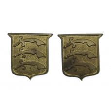 Pair of Essex Regiment Collar Badges