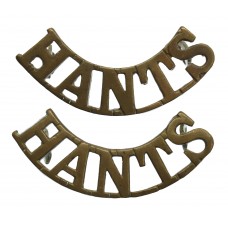 Pair of Hampshire Regiment (HANTS) Shoulder Titles