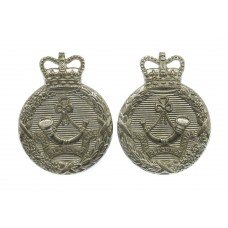 Pair of Royal Alderney Militia Collar Badges
