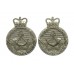 Pair of Royal Alderney Militia Collar Badges
