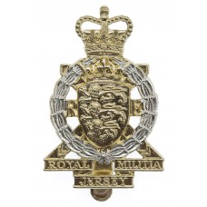 Royal Jersey Militia Royal Engineers Anodised (Staybrite) Cap Badge