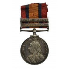 Queen's South Africa medal (2 Clasps - Cape Colony, South Africa 1902) - Pte. J. Burke, Yorkshire Regiment