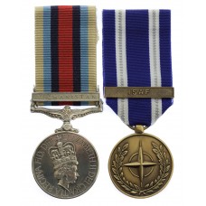 OSM Afghanistan & Non Article 5 NATO (ISAF) Medal Pair - Airtpr. G.J. Millican, Army Air Corps