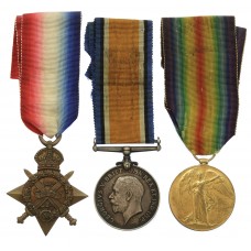 1914 Mons Star Medal Trio - Pte. W.P. Bennett, East Yorkshire Reg