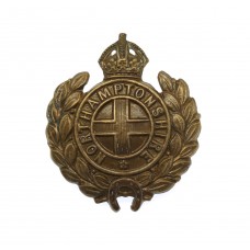 Northamptonshire Regiment Collar Badge - King's Crown