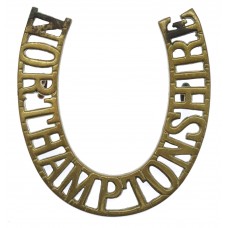 3rd and 4th (Militia) Bns. Northamptonshire Regiment (NORTHAMPTONSHIRE) 'Horseshoe' Shoulder Title