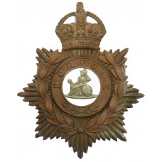 Norfolk Regiment Helmet Plate - King's Crown