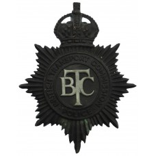 British Transport Commission (B.T.C.) Police Night Helmet Plate - King's Crown