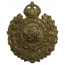 George V Royal Engineers Economy Cap Badge (Non Voided Centre)