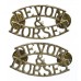 Pair of Devonshire & Dorset Regiment (DEVON/&/DORSET) Anodised (Staybrite) Shoulder Titles