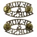 Pair of Devonshire & Dorset Regiment (DEVON/&/DORSET) Anodised (Staybrite) Shoulder Titles