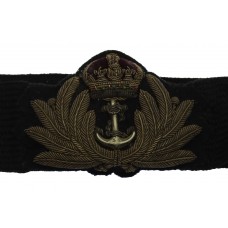 Royal Navy Officer's Bullion Cap Badge & Band