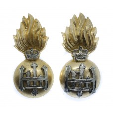 Pair of Royal Highland Fusiliers Anodised (Staybrite) Collar Badges