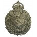 Huddersfield Police Wreath Helmet Plate - King's Crown