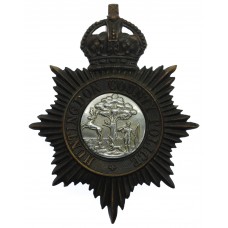 Huntingdon County Police (Huntingdonshire County Constabulary) Night Helmet Plate - King's Crown