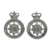 Pair of Ministry of Defence Police Collar Badges - Queen's Crown