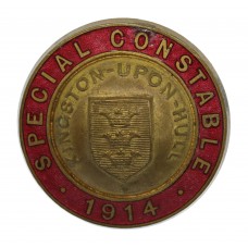 WW1 Kingston-Upon-Hull Special Constabulary 1914 Enamelled Lapel/Cap Badge