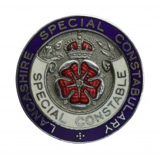 Lancashire Special Constabulary Special Constable Enamelled Lapel Badge - King's Crown