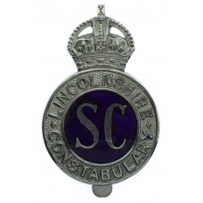 Lincolnshire Special Constabulary Enamelled Cap Badge - King's Crown