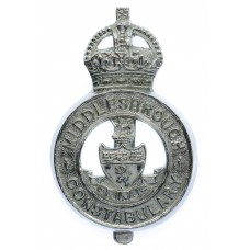 Middlesbrough Borough Police Cap Badge - King's Crown