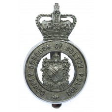 County Borough of Bolton Police Cap Badge - Queen's Crown