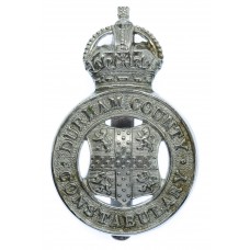 Durham County Constabulary Cap Badge - King's Crown