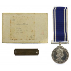 Elizabeth II Police Exemplary Long Service & Good Conduct Medal - Constable Leslie C.S. Hatcher, Metropolitan Police