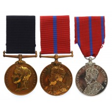  1897 Police Jubilee Medal, 1902 Police Coronation Medal & 1911 Police Coronation Medal Group of Three - PC. R. Gunter, 'D' Division (Marylbone), Metropolitan Police