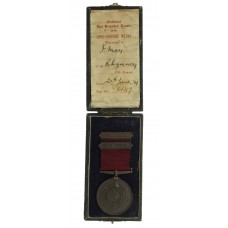 National Fire Brigades Union Long Service Medal in Box - F. May, 