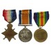 WW1 1914-15 Star Medal Trio - Pte. E. Abbott, Northumberland Fusiliers