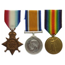 WW1 1914 Mons Star Medal Trio - Pte. W.J. Roach, 2nd Bn. Devonshi