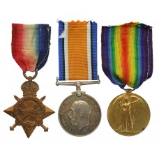 WW1 1914-15 Star Medal Trio - Pte. L. Roper, Derbyshire Yeomanry